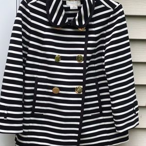 Kate Spade Nautica Black &white striped Jacket